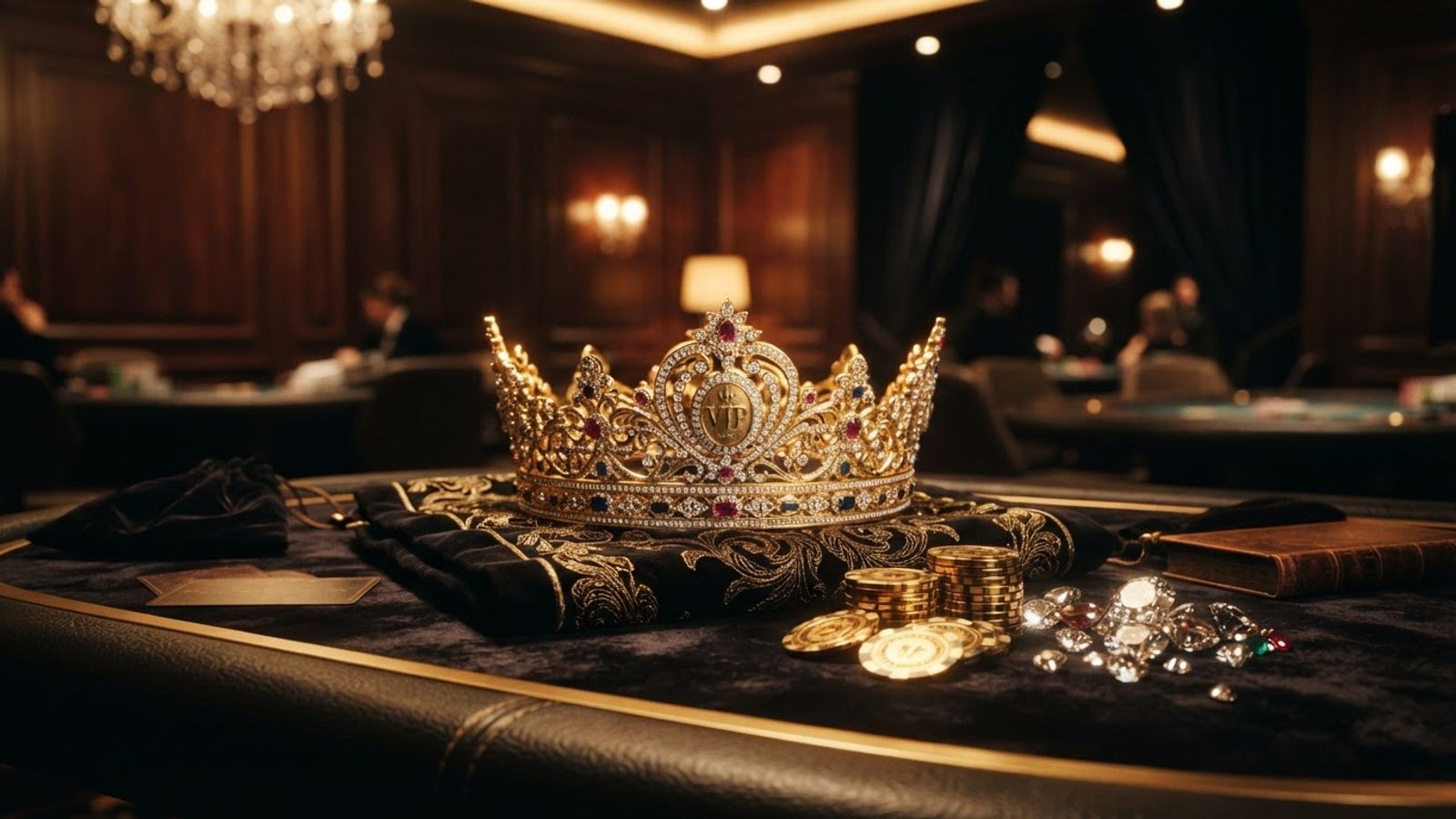 Programme VIP avec couronne et pièces d'or